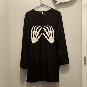 Skeleton hand T-shirt dress